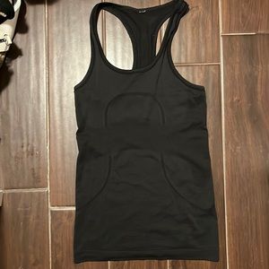 Black Lulu lemon racer back tank top
